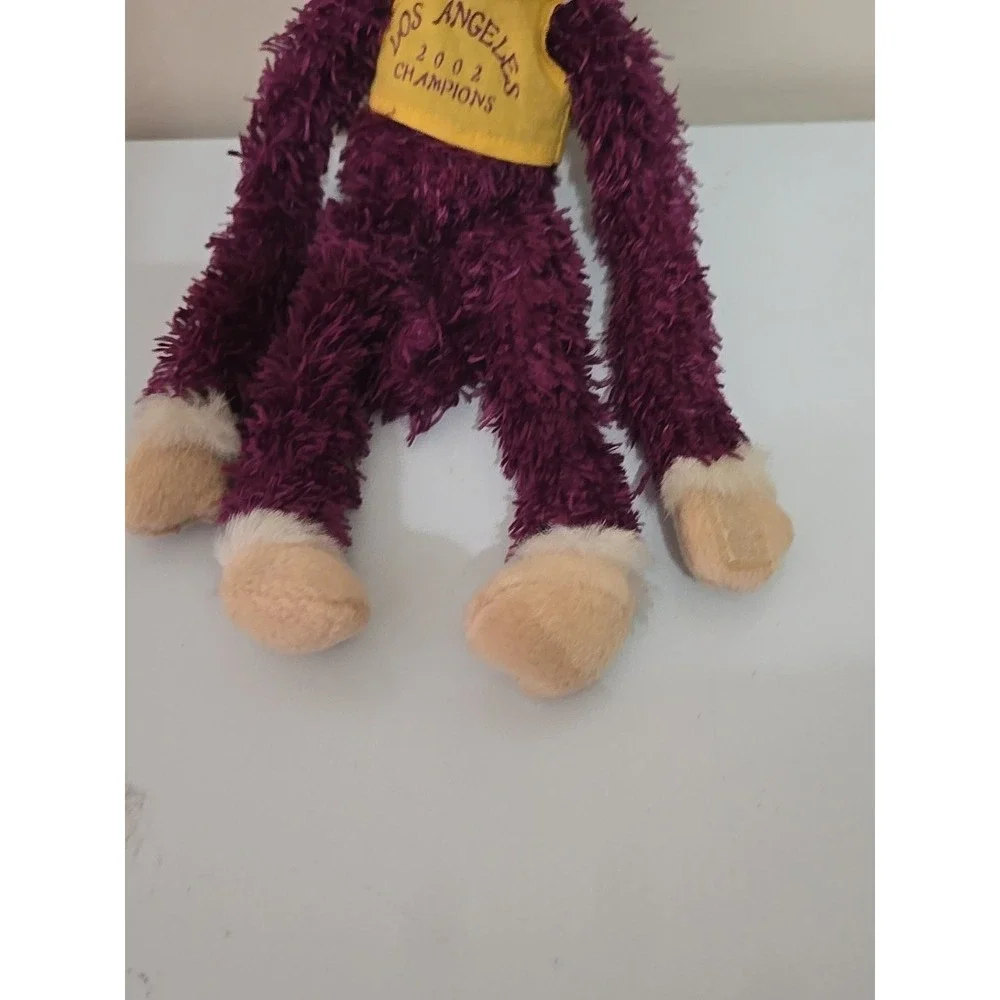 Vtg Los Angeles Lakers Plush Monkey 2002 NBA Champions Rare Mascot Three-Peat 11